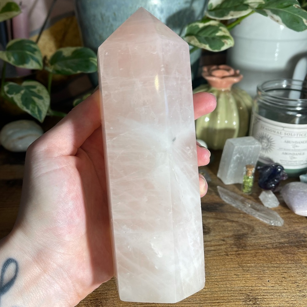 XL rose quartz tower ! Big momma